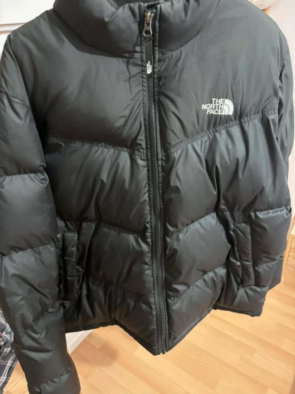 The North Face Women's Nuptse Cropped Puffer Jacket Black Size L - Picture 4 of 5